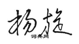 駱恆光楊旋草書個性簽名怎么寫