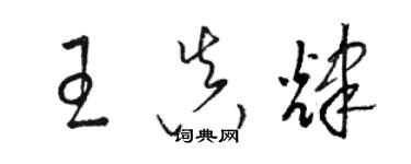 駱恆光王真輝草書個性簽名怎么寫