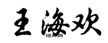 胡問遂王海歡行書個性簽名怎么寫