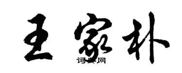 胡問遂王家朴行書個性簽名怎么寫