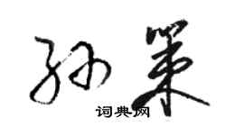 駱恆光孫策草書個性簽名怎么寫