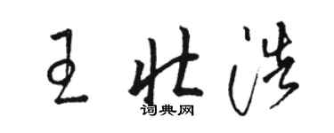 駱恆光王壯浩草書個性簽名怎么寫