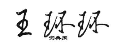 駱恆光王環環行書個性簽名怎么寫