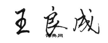 駱恆光王良成行書個性簽名怎么寫