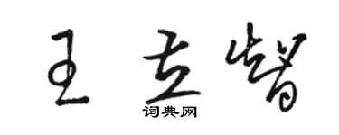 駱恆光王立智草書個性簽名怎么寫