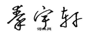 駱恆光秦宇軒草書個性簽名怎么寫