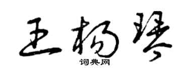 曾慶福王楊琴草書個性簽名怎么寫