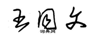 朱錫榮王同文草書個性簽名怎么寫