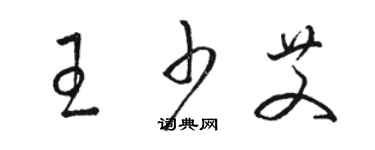 駱恆光王少艾草書個性簽名怎么寫