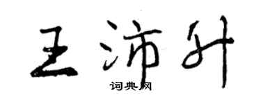 曾慶福王沛升行書個性簽名怎么寫