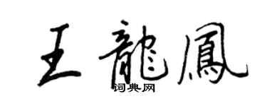 王正良王龍鳳行書個性簽名怎么寫