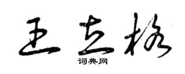 曾慶福王立格草書個性簽名怎么寫