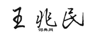 駱恆光王兆民行書個性簽名怎么寫