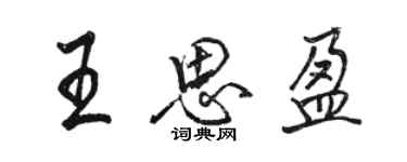 駱恆光王思盈行書個性簽名怎么寫