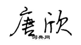 曾慶福唐欣行書個性簽名怎么寫