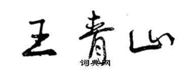 曾慶福王青山行書個性簽名怎么寫