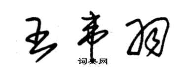 朱錫榮王韋羽草書個性簽名怎么寫