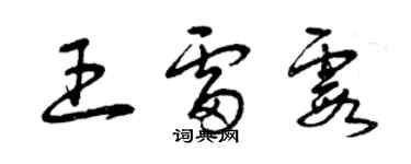 曾慶福王雷霞草書個性簽名怎么寫