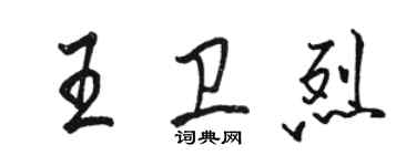 駱恆光王衛烈行書個性簽名怎么寫