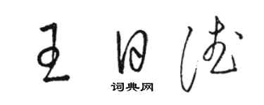 駱恆光王日德草書個性簽名怎么寫