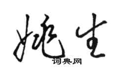駱恆光姚生草書個性簽名怎么寫