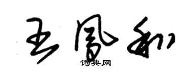 朱錫榮王鳳和草書個性簽名怎么寫