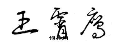 曾慶福王宵鷹草書個性簽名怎么寫