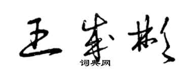 曾慶福王成彬草書個性簽名怎么寫