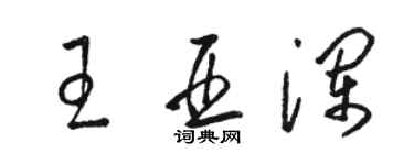 駱恆光王亞瀾草書個性簽名怎么寫