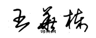 朱錫榮王華棟草書個性簽名怎么寫