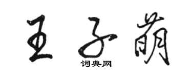 駱恆光王子萌行書個性簽名怎么寫