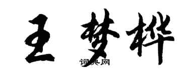 胡問遂王夢樺行書個性簽名怎么寫