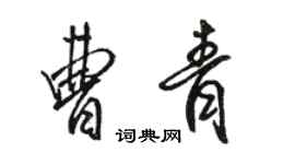 駱恆光曹青行書個性簽名怎么寫