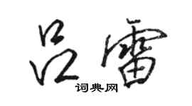 駱恆光呂雷行書個性簽名怎么寫