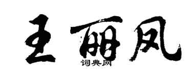 胡問遂王麗鳳行書個性簽名怎么寫