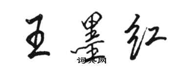 駱恆光王墨紅行書個性簽名怎么寫