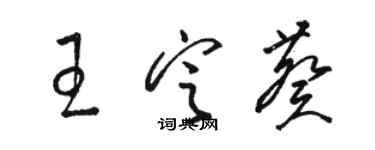 駱恆光王定葵草書個性簽名怎么寫