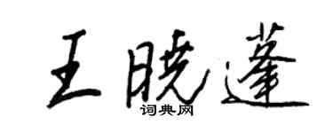 王正良王曉蓬行書個性簽名怎么寫