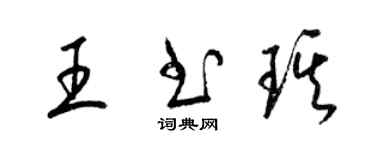 梁錦英王書琪草書個性簽名怎么寫