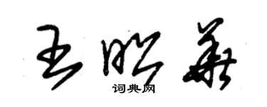 朱錫榮王昭華草書個性簽名怎么寫