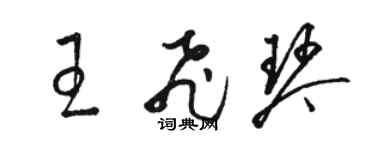 駱恆光王飛琴草書個性簽名怎么寫