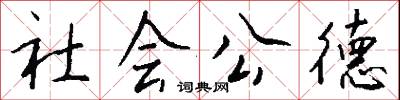 社會公德怎么寫好看