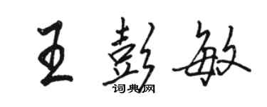 駱恆光王彭敏行書個性簽名怎么寫