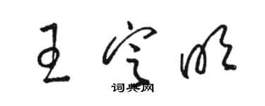 駱恆光王定明草書個性簽名怎么寫