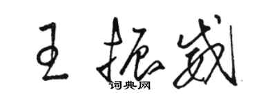 駱恆光王振威草書個性簽名怎么寫