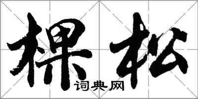 胡問遂棵松行書怎么寫