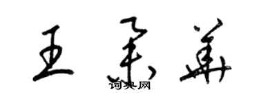 梁錦英王舉華草書個性簽名怎么寫