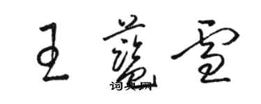 駱恆光王藍雪草書個性簽名怎么寫