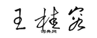 駱恆光王桂容草書個性簽名怎么寫