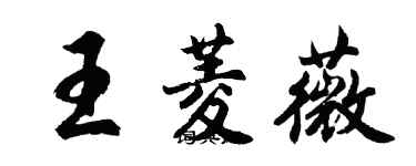 胡問遂王菱薇行書個性簽名怎么寫